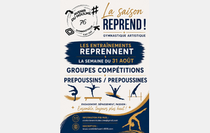 Reprise de la saison 2026/2027 (Groupes compétition et prepoussins / prepoussines)
