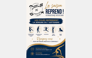 Reprise des cours saison 2026/2027
