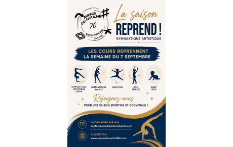 Reprise des cours saison 2026/2027